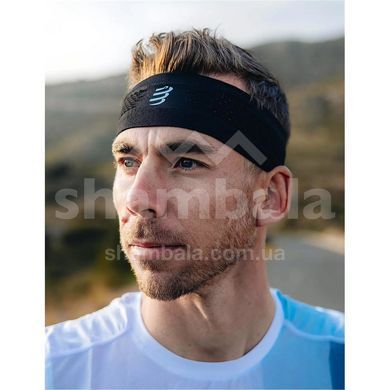 Пов'язка на голову Compressport Headband Thin On/Off, Black, One Size (CMS XBNU3919002TU)