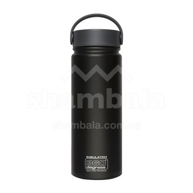 Термос 360° degrees - Wide Mouth Insulated Black, 550 мл (STS 360SSWMI550BLK)