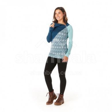 Термокофта жіноча Smartwool Wm's Merino 250 Asym Top, Nile Blue Medallion, Р. XS (SW 15109.C17-XS)