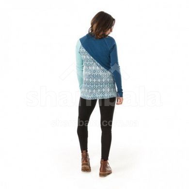 Термокофта жіноча Smartwool Wm's Merino 250 Asym Top, Nile Blue Medallion, Р. XS (SW 15109.C17-XS)