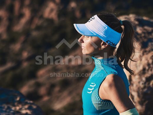 Пов'язка на голову Compressport з козирком Spiderweb Headband On/Off, White (7630102524185)
