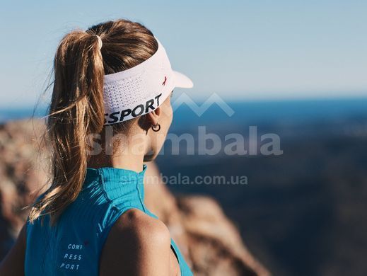 Пов'язка на голову Compressport з козирком Spiderweb Headband On/Off, White (7630102524185)