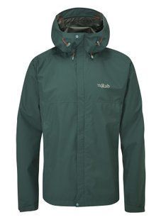 Мембранная куртка мужская Rab Downpour Eco Jacket, PINE, M (821468968585)