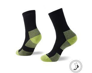 Туристичні шкарпетки Na Giean UHMWPE Medium Weight Crew, M (41-43), Black/Yellow (NGСM4001-M)