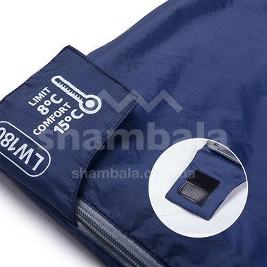Спальний мішок Naturehike Ultralight LW180 NH21MSD04 (15/8°С), 185 см - Left Zip, XL, Dark Blue (2000999789229)