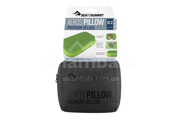 Надувная подушка Aeros Premium Pillow Deluxe, 14х56х36см, Grey от Sea to Summit (STS APILPREMDLXGY)