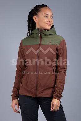 Трекінгова жіноча куртка Soft Shell Tatonka Lajus W's Hooded Jacket, Bark Green/Aubergine Red, 36 (TAT 8432.236-36)