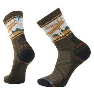 Шкарпетки чоловічі Smartwool Hike Light Cushion Mountain Moose Crew, Military Olive, M (SW 002686.D11-M)