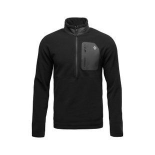 Кофта флісова чоловіча Black Diamond M Rift HZ Fleece Jacket, Black/Black, XL (BD 7441149008XLG1)