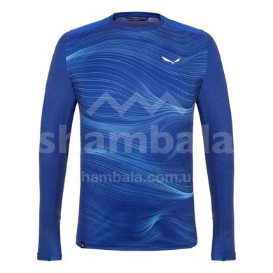 Мужская футболка Salewa Seceda Dry M L/S Tee, blue, 46/S (282438620)