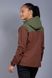 Треккинговая женская куртка Soft Shell. Tatonka Lajus W's Hooded Jacket, Bark Green/Aubergine Red, 36 (TAT 8432.236-36)