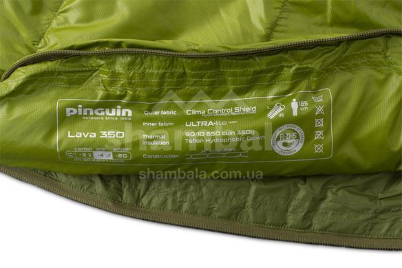 Спальний мішок Pinguin Lava 350 (2/ -4&deg;C), 185 см - Left Zip, Blue