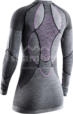 Термофутболка жіноча X-Bionic Apani 4.0 Merino Shirt Round Neck LG SL Wmn, Black / Grey / Magnolia, XL (XB AP-WT06W19W.B343-XL)