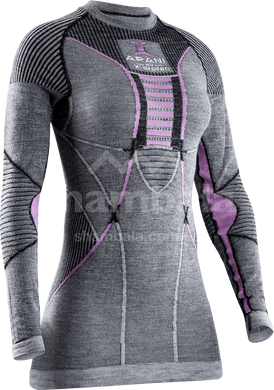 Термофутболка женская X-Bionic Apani 4.0 Merino Shirt Round Neck LG SL Wmn, Black/Grey/Magnolia, XL (XB AP-WT06W19W.B343-XL)