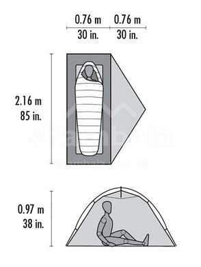 Палатка одноместная MSR Hubba Hubba Bikepack 1 (13706)