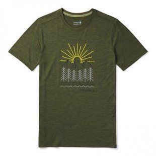 Футболка чоловіча Smartwool Merino Sport 150 Mountain Morning Tee Moss Green Heather, р. L (SW 15159.B45-L)