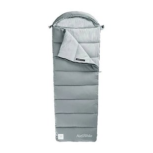 Спальний мішок Naturehike M400 NH20MSD02 (1/-4°С), 190 см - Left Zip, Grey (6927595702390)