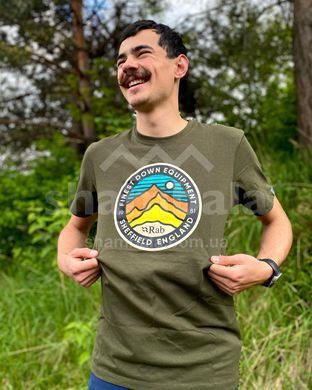 Футболка чоловіча Rab Stance 3 Peaks Tee, Grey Marl, XXL (RB QCA-98-GM-XXL)