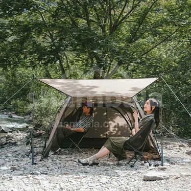 Намет двомісний з великим тамбуром та навісом Naturehike Shandi CNK2300ZP017, Grey (100004543)