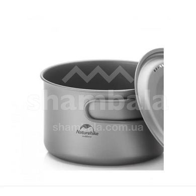 Кастрюля титановая со складной ручкой Naturehike NH18T101-A, 0.8 л, Silver (6927595733554)