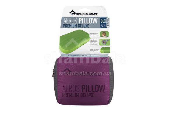 Подушка надувна Sea to Summit Aeros Premium Pillow Deluxe, 14х56х36см, Magenta (STS APILPREMDLXMG)