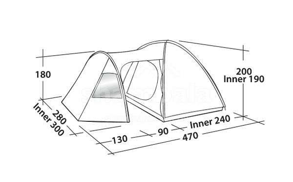 Палатка пятиместная Easy Camp Eclipse 500, Rustic Green (120387)