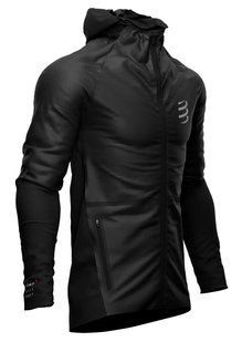 Мембранна чоловіча куртка Compressport Hurricane Waterproof 25/75 Jacket, Black, L (CMS HWP-JKT-25-94993L)