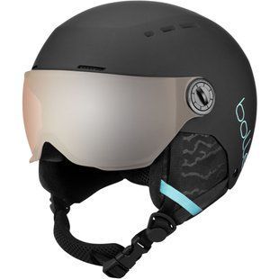 Шолом гірськолижний дитячий Bolle Quiz Visor Premium, Matte Black/Blue/Orange Gun Visor Cat 2, 52-55 см (BL QUIZVP.31937-52/55)