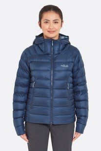 Женский зимний пуховик Rab Electron Hoody Wmns, Tempest Blue, 16 (QDB-70-TMB-16)