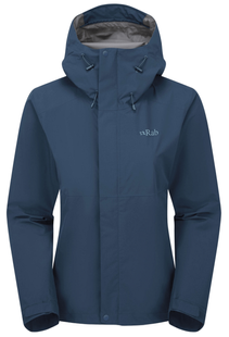 Мембранна куртка жіноча Rab Downpour Jacket Wmns, Tempest Blue, 14 (RB QWI-07-TMB-14)