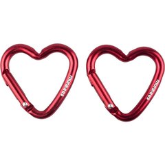 Карабин Munkees Mini 2 Heart, пара, Red (6932057832201)