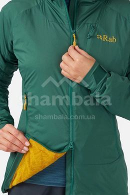 Жіноча куртка Soft Shell Rab Vapour-Rise Summit Jacket Wmns, Green Slate, 8 (QVR-85-GNS-08)