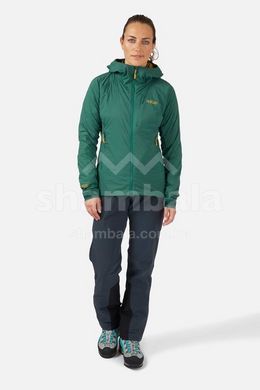 Жіноча куртка Soft Shell Rab Vapour-Rise Summit Jacket Wmns, Green Slate, 8 (QVR-85-GNS-08)