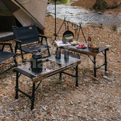 Стол раскладной Naturehike NH21JU011, Black/Wood (6927595797808)