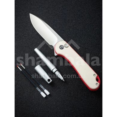 Комплект (нож складной, ручка) Civivi StellarQuill Pen & Button Lock Elementum II Knife Combo Gift Pack, Red Painted (689826331095)