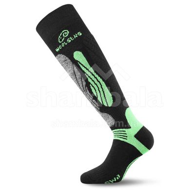 Термоноски лыжные Lasting SWI, black/green, S (SWI 906)