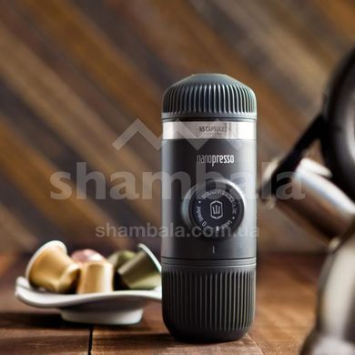 Портативная эспрессо-кофеварка с адаптером для капсулы Wacaco Nanopresso+, dark grey (4897066230108)