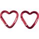 Карабин Munkees Mini 2 Heart, пара, Red (6932057832201)