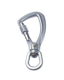 Карабин с вертлюгом Singing Rock Twister Hook,Screw Gate Zink-plated (SR K36421.ZO)