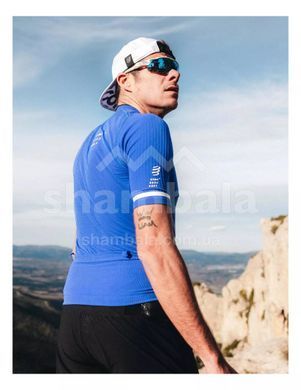 Футболка чоловіча Compressport Trail Postural SS Top M, Dazz Blue, M (7630102555769)