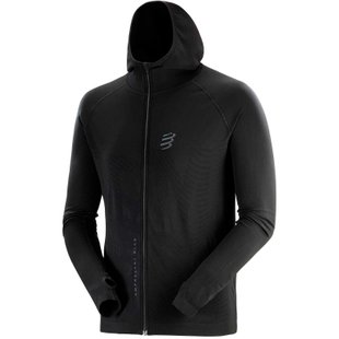 Чоловіча толстовка з рукавом реглан Compressport 3D Thermo Seamless Hoodie Zip - Black Edition 2020, Black, L (AU00004L 990 00L)