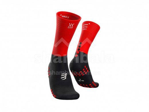 Носки Compressport Mid Compression Socks, Black/Red, T1 (CMS XU00005B 906 0T1)