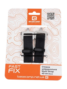 Стяжка універсальна Base Camp Multi Strap 32 мм, Black, 2 шт (BCP 118003)