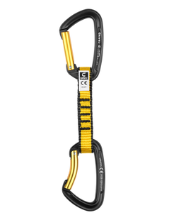 Відтяжка з карабінами Grivel All-Round Alpha, 16 см, Black/Yellow (8050030800332)