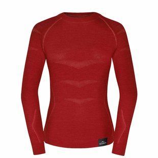 Термофутболка жіноча з довгим рукавом Fjord Nansen MERINO LONGSLEEVE WOMEN, XS, red (5908221347261)