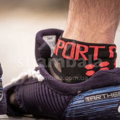 Носки Compressport Pro Racing Socks V3.0 Ultralight Run Low, Black / Red, T2 (XU00003B 906 0T2)