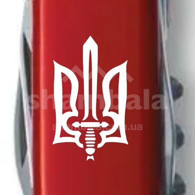 Нож Victorinox Spartan, 12 функций, 91 мм, White/Red Тризуб ОУН (VKX 13603.T0300u)