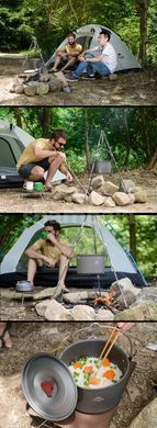 Котелок Naturehike Camping NH20CJ009, 6 л, Grey (6927595761748)