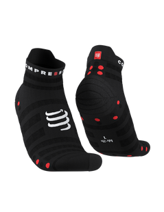 Шкарпетки Compressport Pro Racing Socks V4.0 Ultralight Run Low, Black/Red, T4 (XU00051B 906 0T4)
