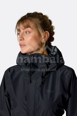 Мембранная куртка женская Rab Downpour Jacket Wmns, Black, 8 (RB QWI-07-BLK-08)